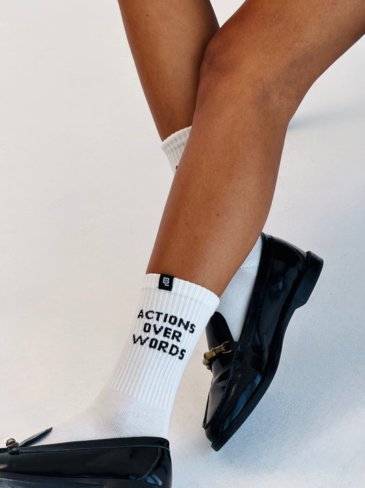 Action Over Words - Unisex Socks